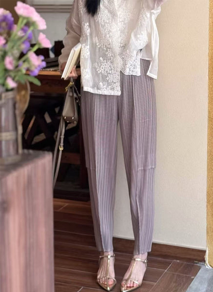 Slim Pleated Pants
