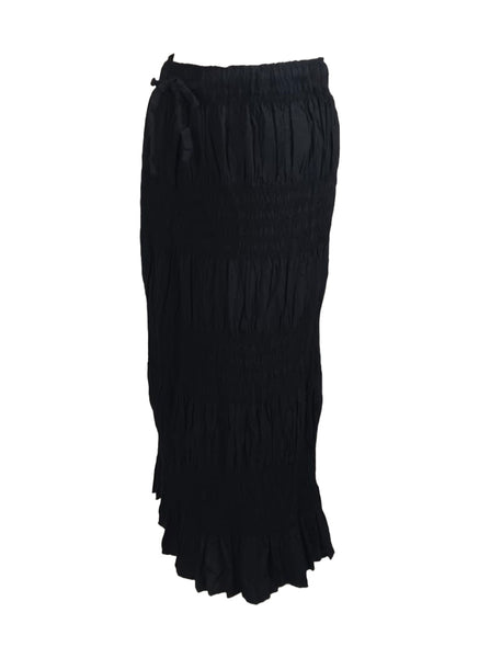 Gathered Ruched Midi Skirt