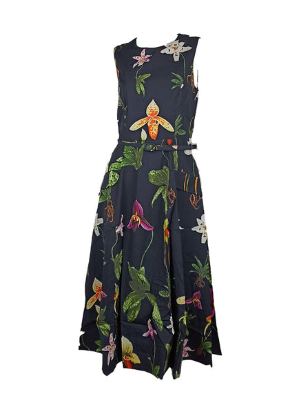 Midnight Orchid Bloom Dress