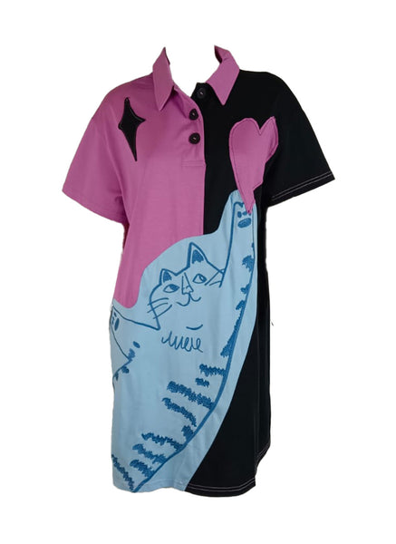 Sweetheart Polo Shirt Dress