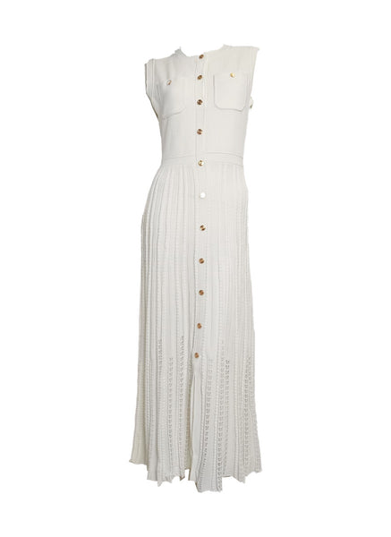 Structured Bodice Pockets Knit Dress