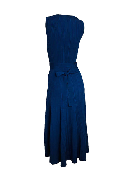 Square Neckline Fitted Bodice Knit Dress