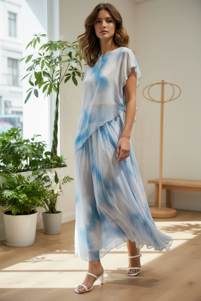 Tie-dye Top & Maxi Skirt Set