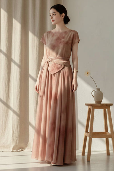 Tie-dye Top & Maxi Skirt Set