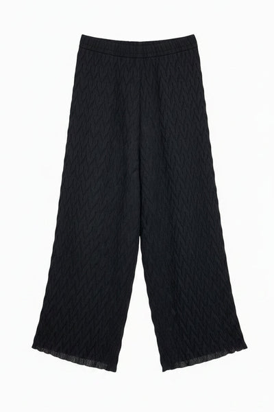 Wavy Stripes Pleated Pants