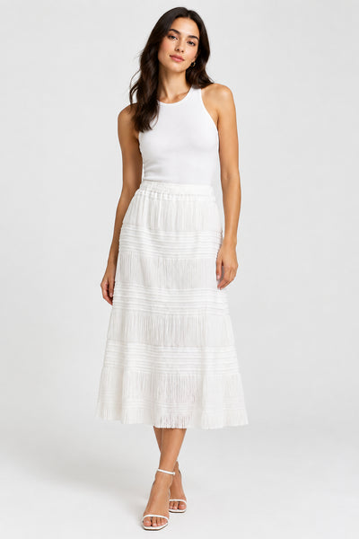 Fine Pleats Midi Skirt