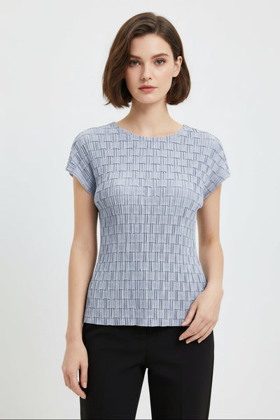 Textured Pleated Top