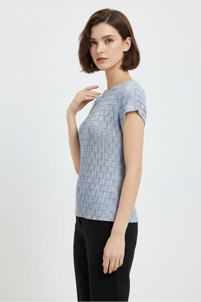 Textured Pleated Top