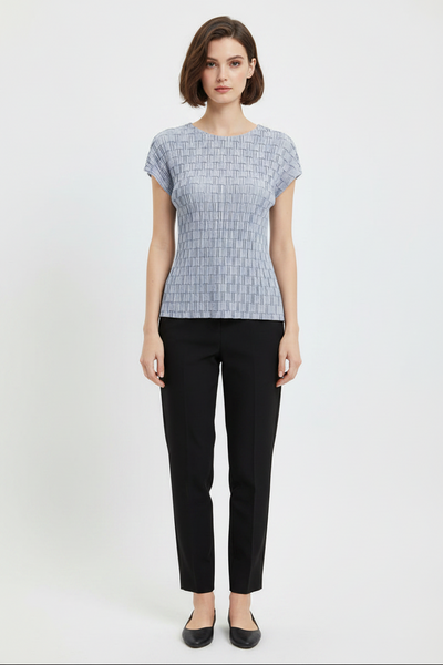 Textured Pleated Top