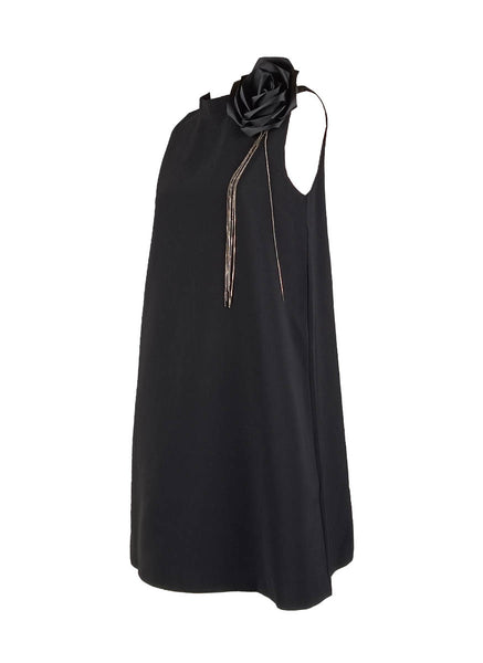 1250002 Sleeveless Flower Tassel Short Dress *Last Piece