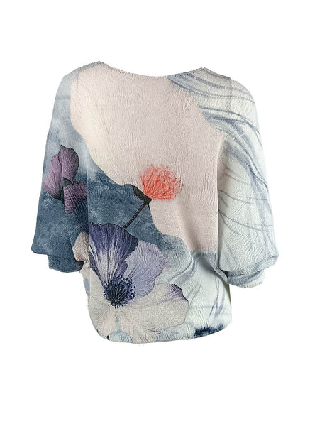 1250019 Long Sleeve Pleated Top *Preorder