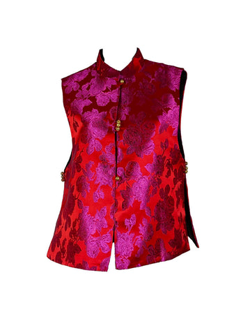 1250025 Embroidery Sleeveless Silk Vest Top *Last Piece