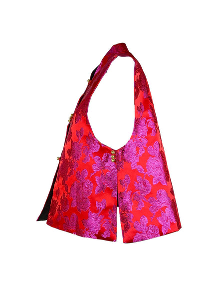 1250025 Embroidery Sleeveless Silk Vest Top *Last Piece