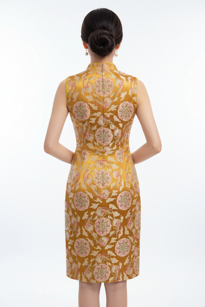 Circular Floral Motifs Cheongsam