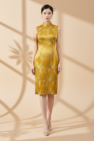 Subtle Floral Sheen Cheongsam