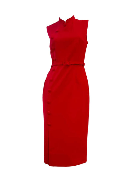 Buttons Belted Cheongsam