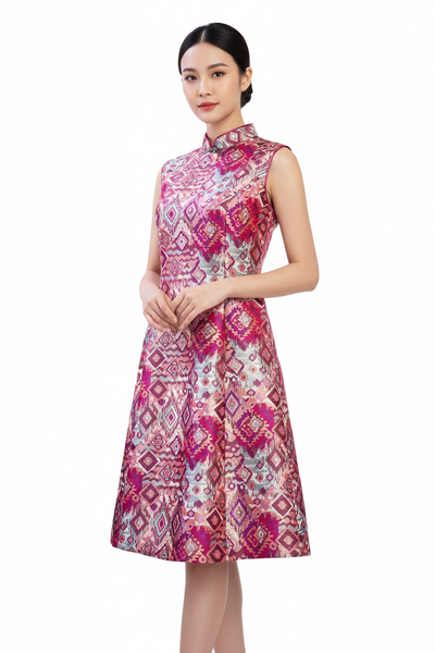 Diamond Jacquard Cheongsam