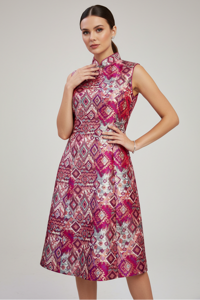 Diamond Jacquard Cheongsam