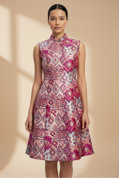 Diamond Jacquard Cheongsam