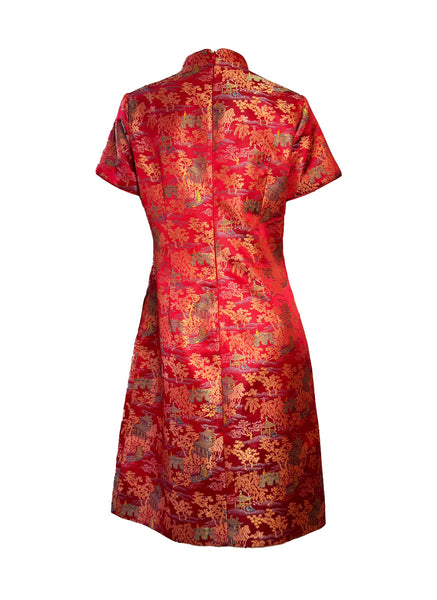Short Sleeves Brocade Cheongsam