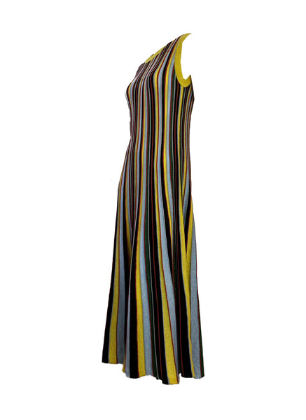 Vertical Stripes Midi Dress