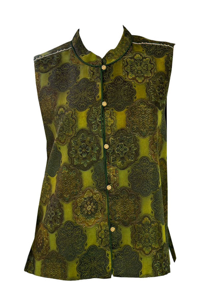 Floral Lace-like Pattern Vest Top