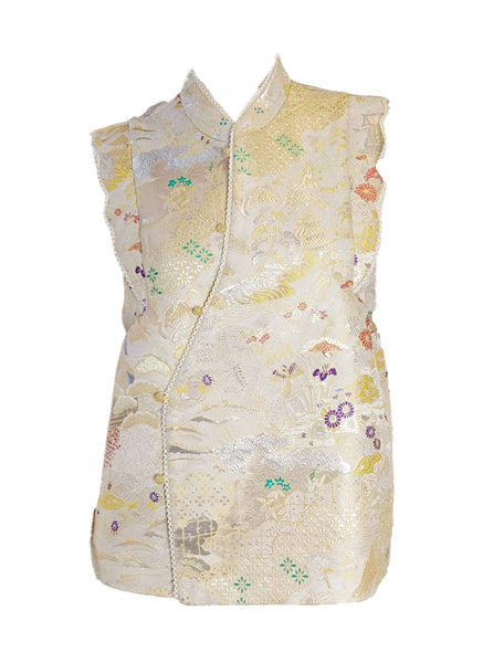 Abstract Print Wrap-Style Top