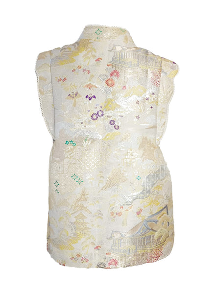 Abstract Print Wrap-Style Top