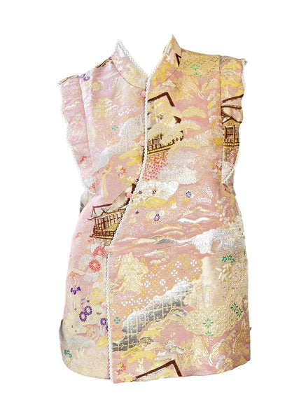 Abstract Print Wrap-Style Top