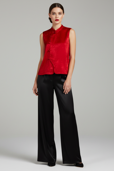 Mandarin Collar Vest Top