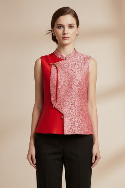 Split-panel Front Vest Top