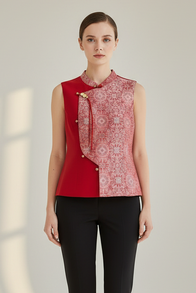 Split-panel Front Vest Top