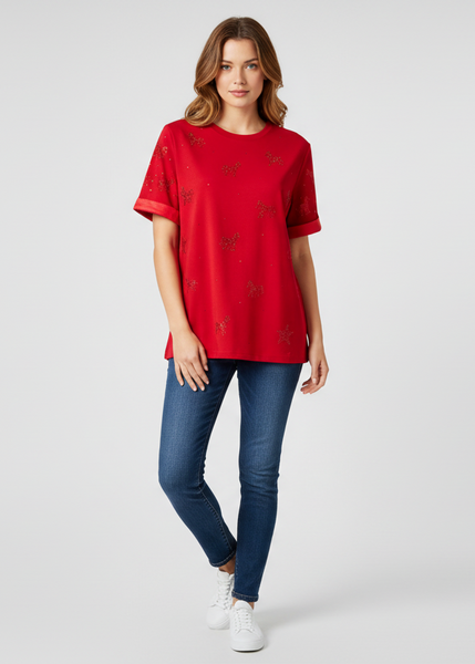Sequin Horses Motifs Tee