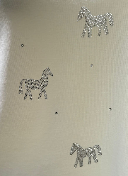 Sequin Horses Motifs Tee