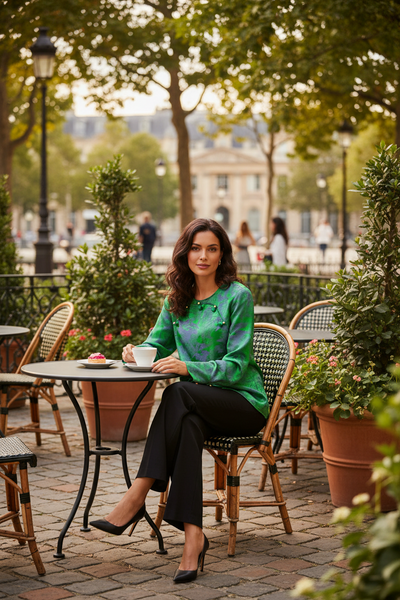 Relaxed Silhouette Silk Blouse