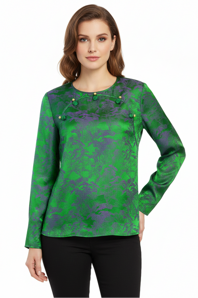 Relaxed Silhouette Silk Blouse