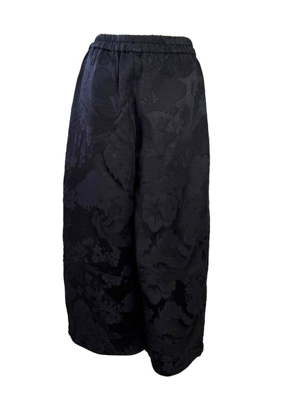 Floral Brocade Wide Leg Pants