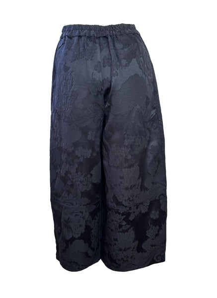 Floral Brocade Wide Leg Pants