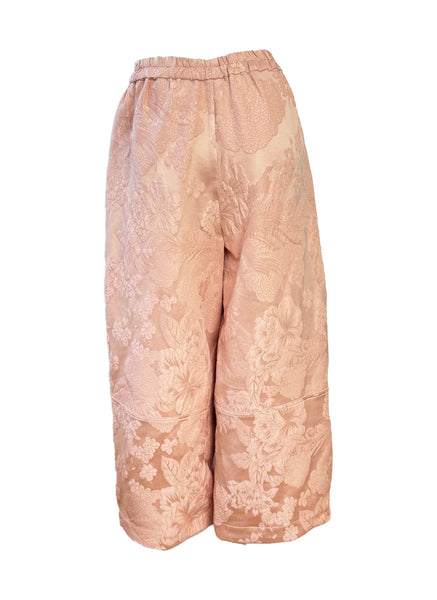 Floral Brocade Wide Leg Pants