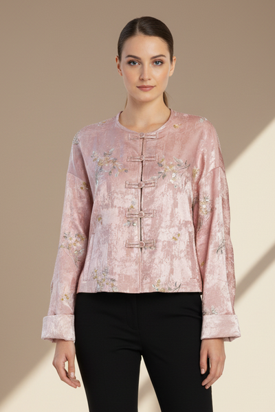 Sequin Embroidered Floral Jacket
