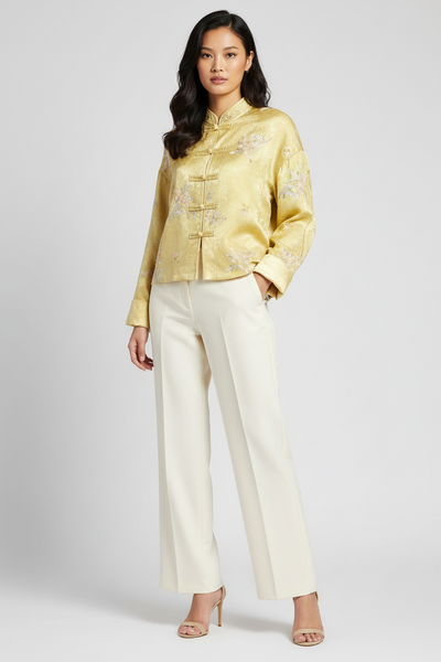 Sequin Embroidered Floral Jacket