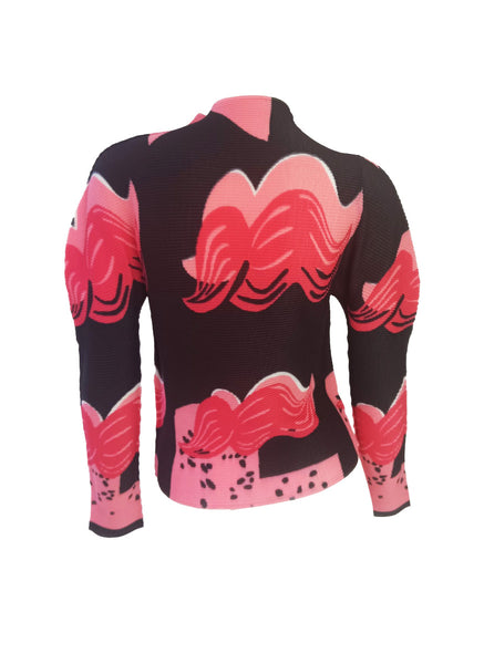 Wave-like Pleated top