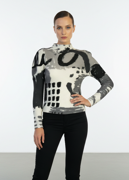 Irregular Pattern Pleated Top