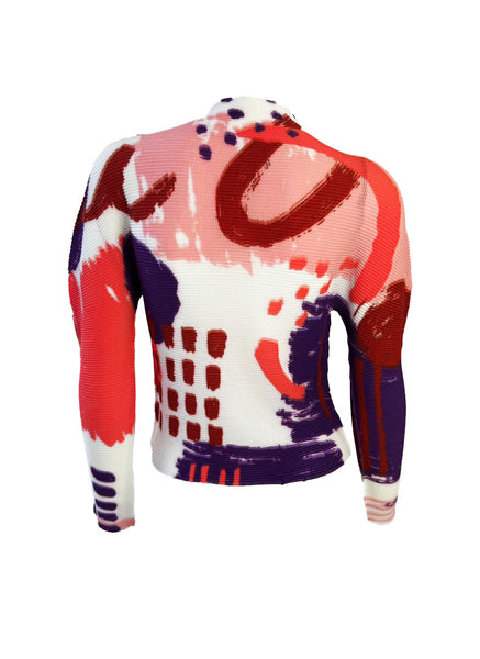 Irregular Pattern Pleated Top