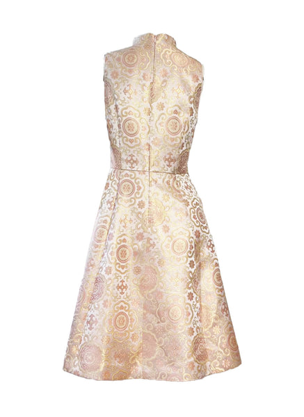 Circular Motifs Floral Cheongsam