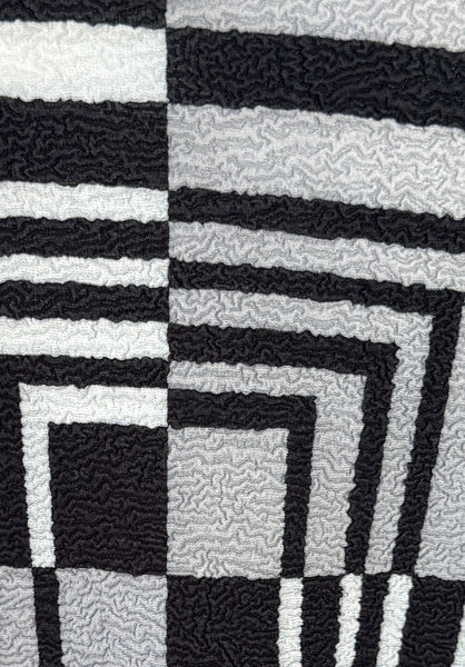 Optical Square Design Creased Top