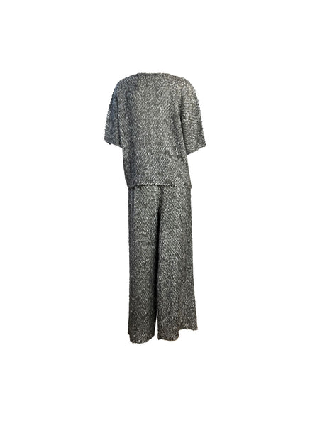 Textured Zigzag Top & Pants Set