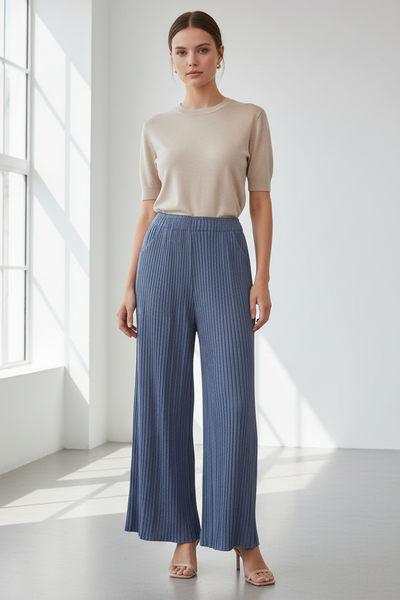 Wide Leg Pleated Pants