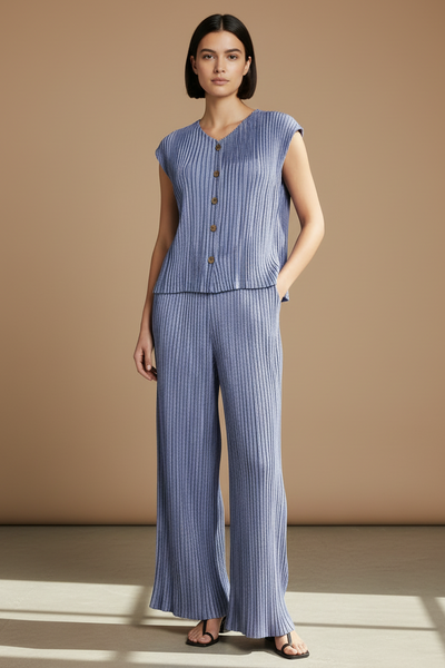 Wide Leg Pleated Pants