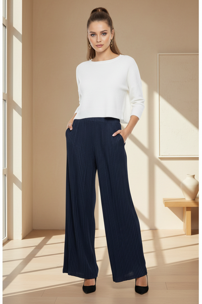 Wide Leg Pleated Pants